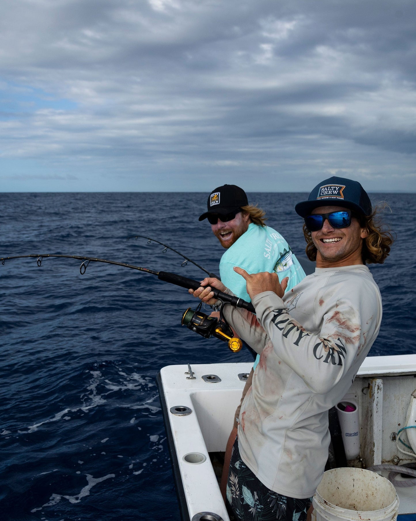Salty Crew Layers Navy Trucker