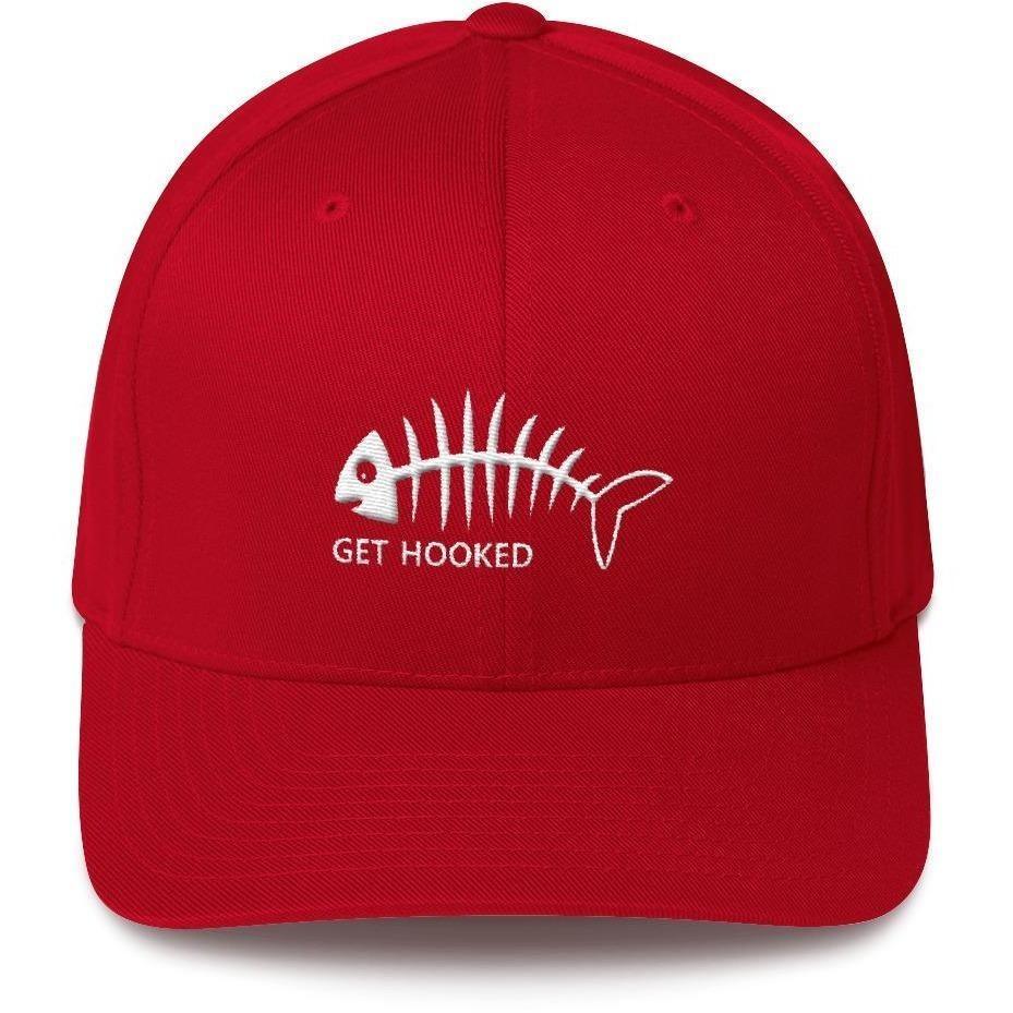 Get Hooked Fishing Flex Fit Hat - Structured Twill Cap - 88 Gear
