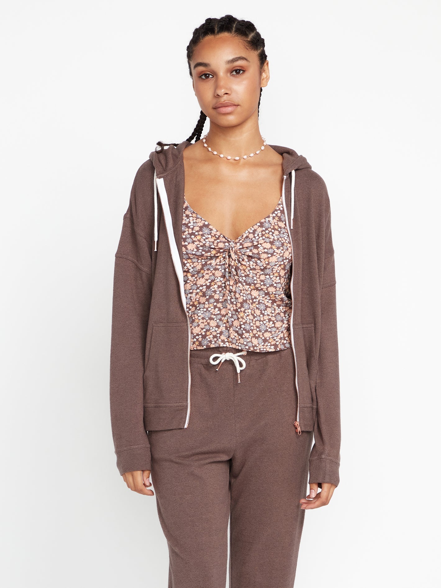 Volcom Lived in Lounge Zip Jacket - Slate Grey