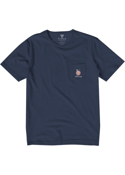 Vissla Out Front Organic Pkt Tee Navy - 88 Gear