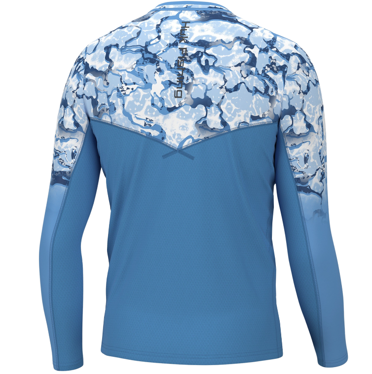 Huk Icon X Long Sleeve Crew Inside Reef Fade - 88 Gear