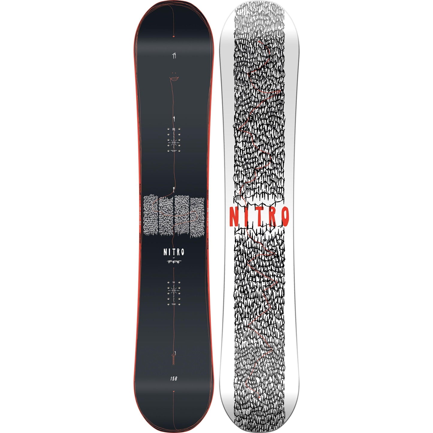 Nitro T1 Snowboard + Rome Trace Bindings