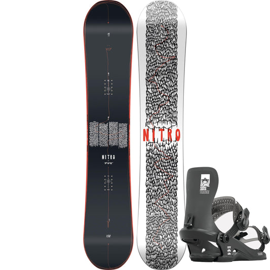 Nitro T1 Snowboard + Rome Trace Bindings