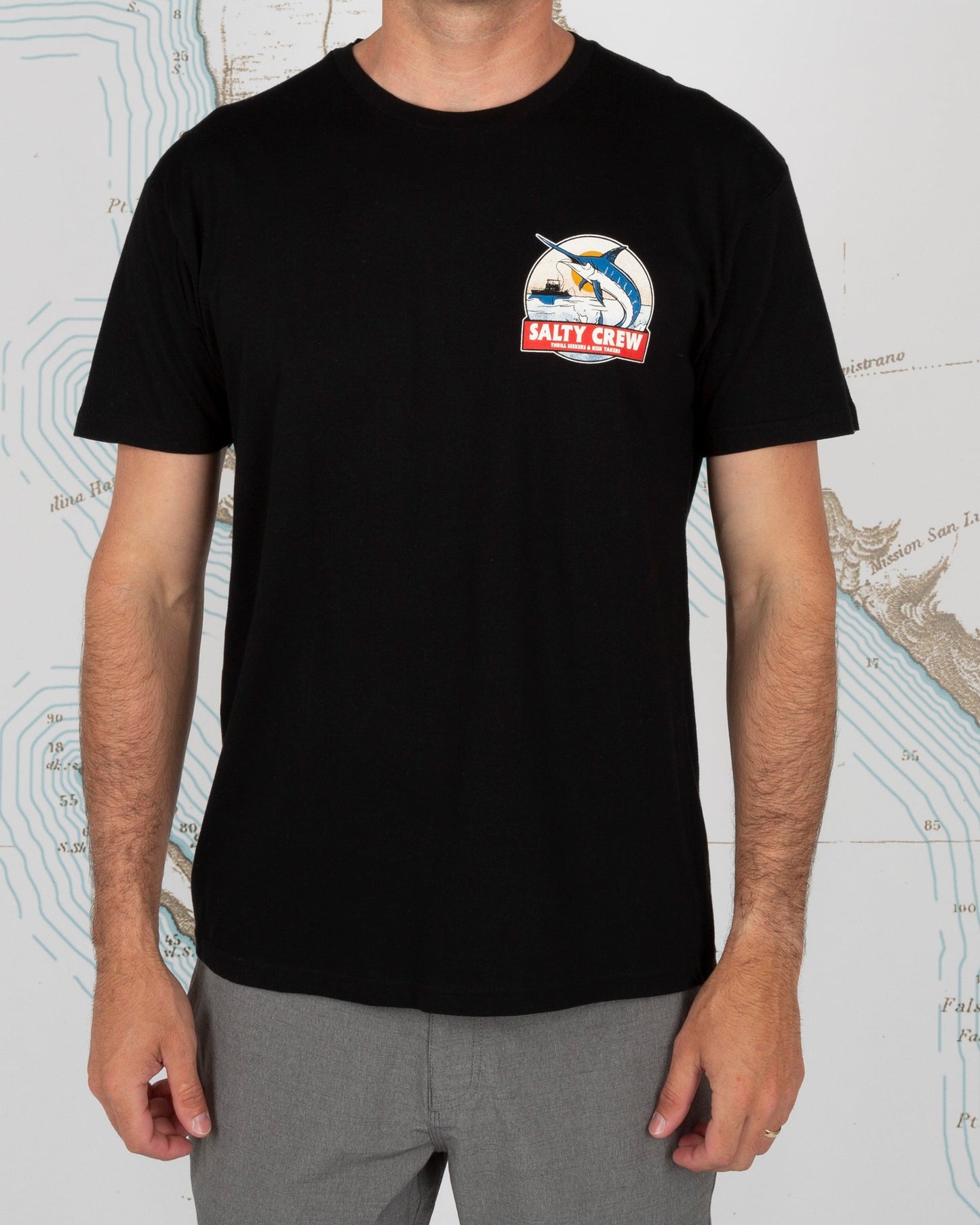 Salty Crew Deep Drop Black Premium S/S Tee