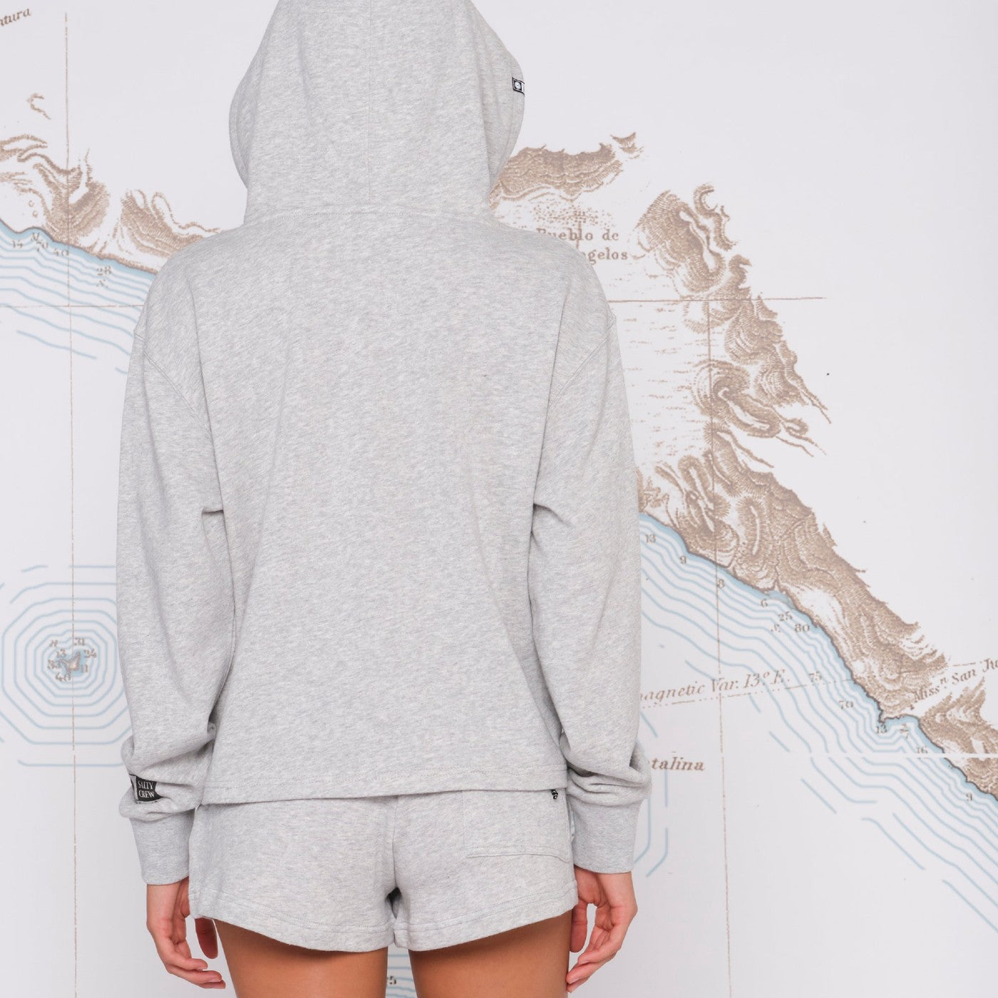 Salty Crew Sand Set Athletic Heather Crop Hoody
