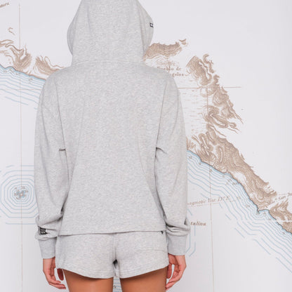 Salty Crew Sand Set Athletic Heather Crop Hoody