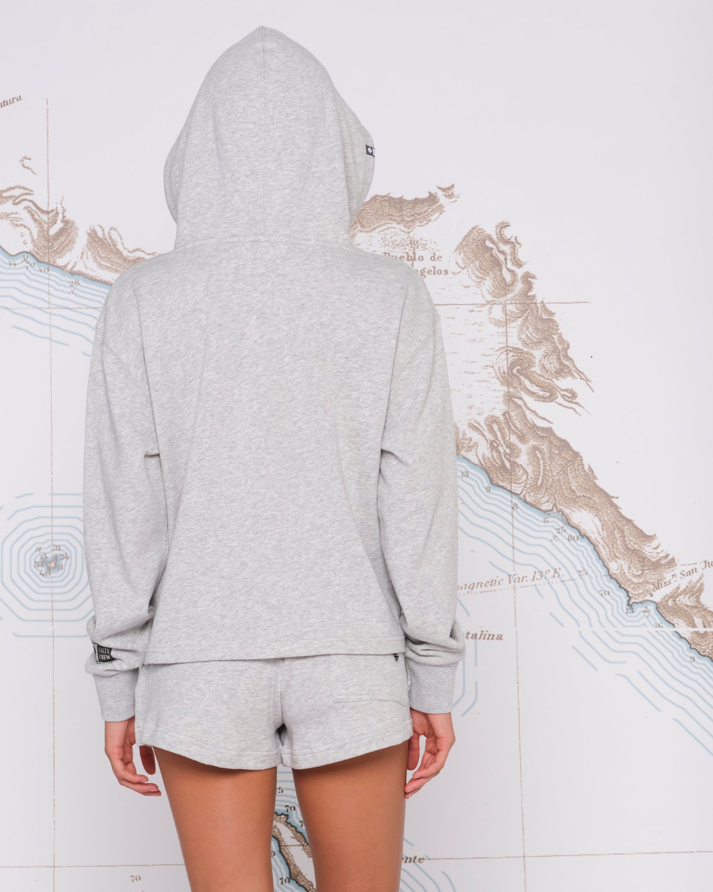 Sand Set Athletic Heather Crop Hoody