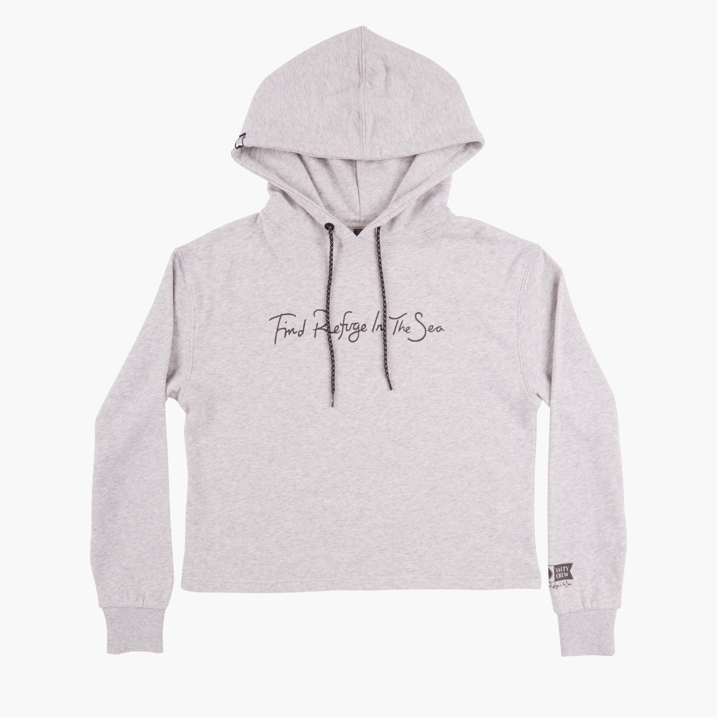 Salty Crew Sand Set Athletic Heather Crop Hoody