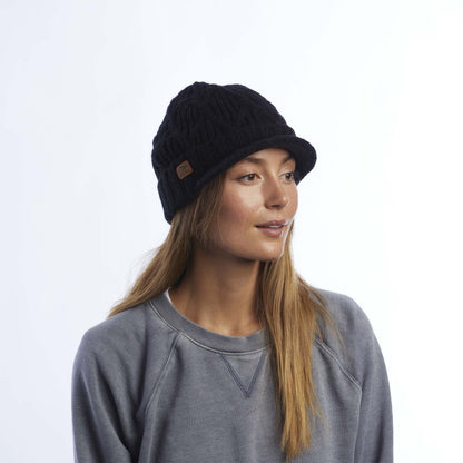 Coal The Yukon Cable Knit Wool Brim Beanie - 88 Gear
