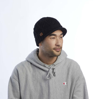 Coal The Yukon Cable Knit Wool Brim Beanie - 88 Gear