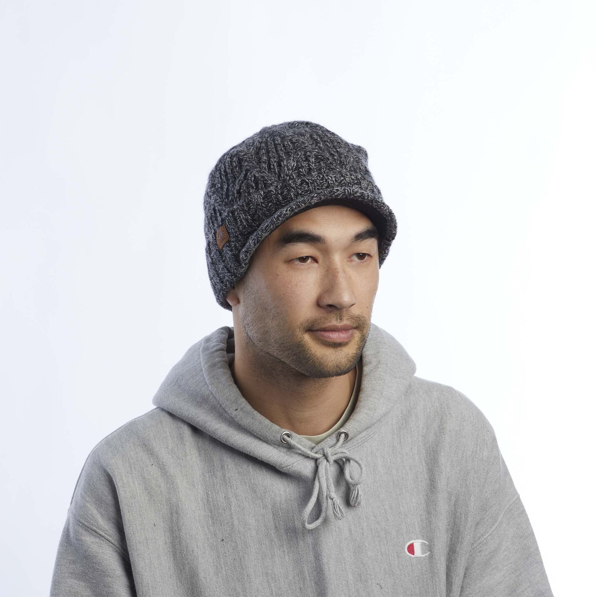 Coal The Yukon Cable Knit Wool Brim Beanie - 88 Gear