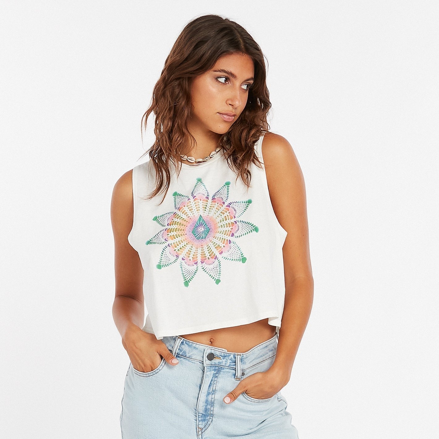 Volcom Star Shields Crop Tank