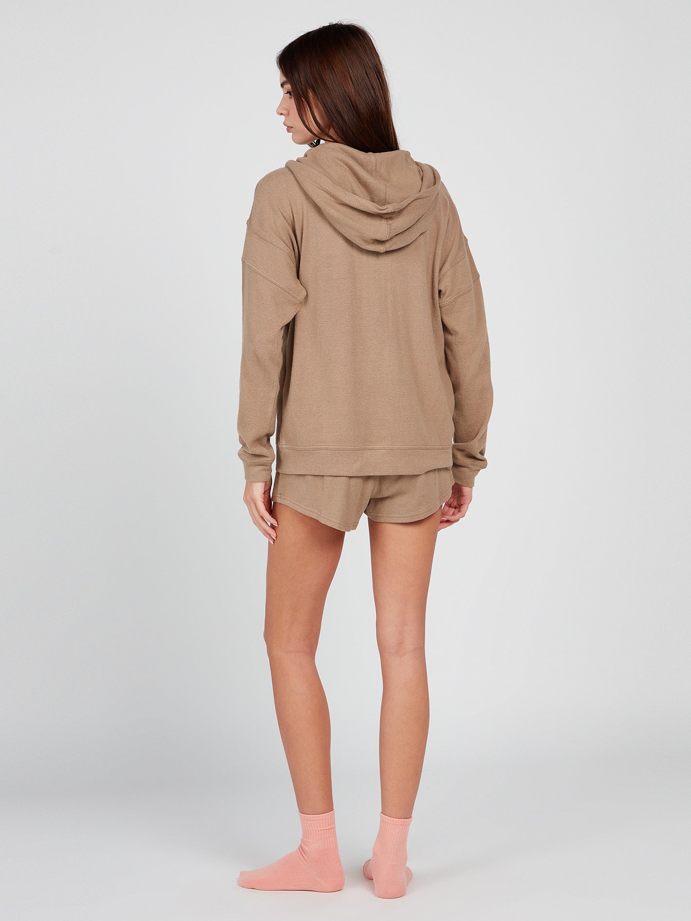 Volcom Lived In Lounge Zip Sweatshirt - Vintage Brown