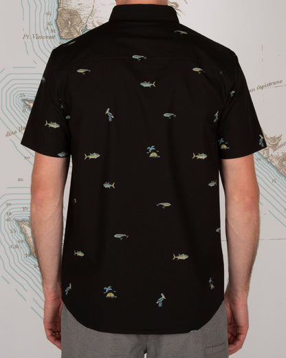 Salty Crew Markets Black/Gold S/S Woven