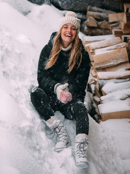 Roxy Shelby Block Knitted Mittens - 88 Gear