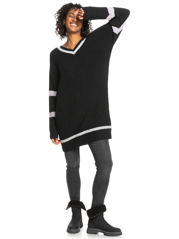 Roxy Rose Mood V Neck Sweater Dress - 88 Gear