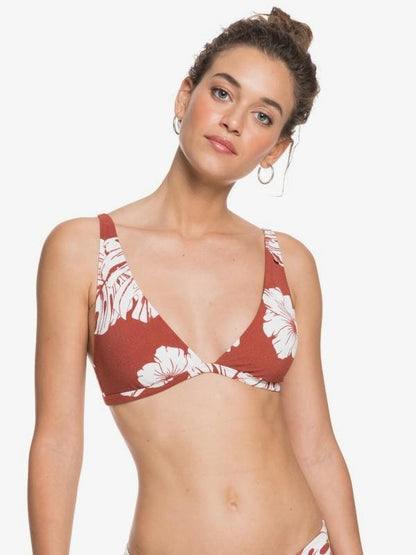 Garden Trip Elongated Tri Bikini Top for Women