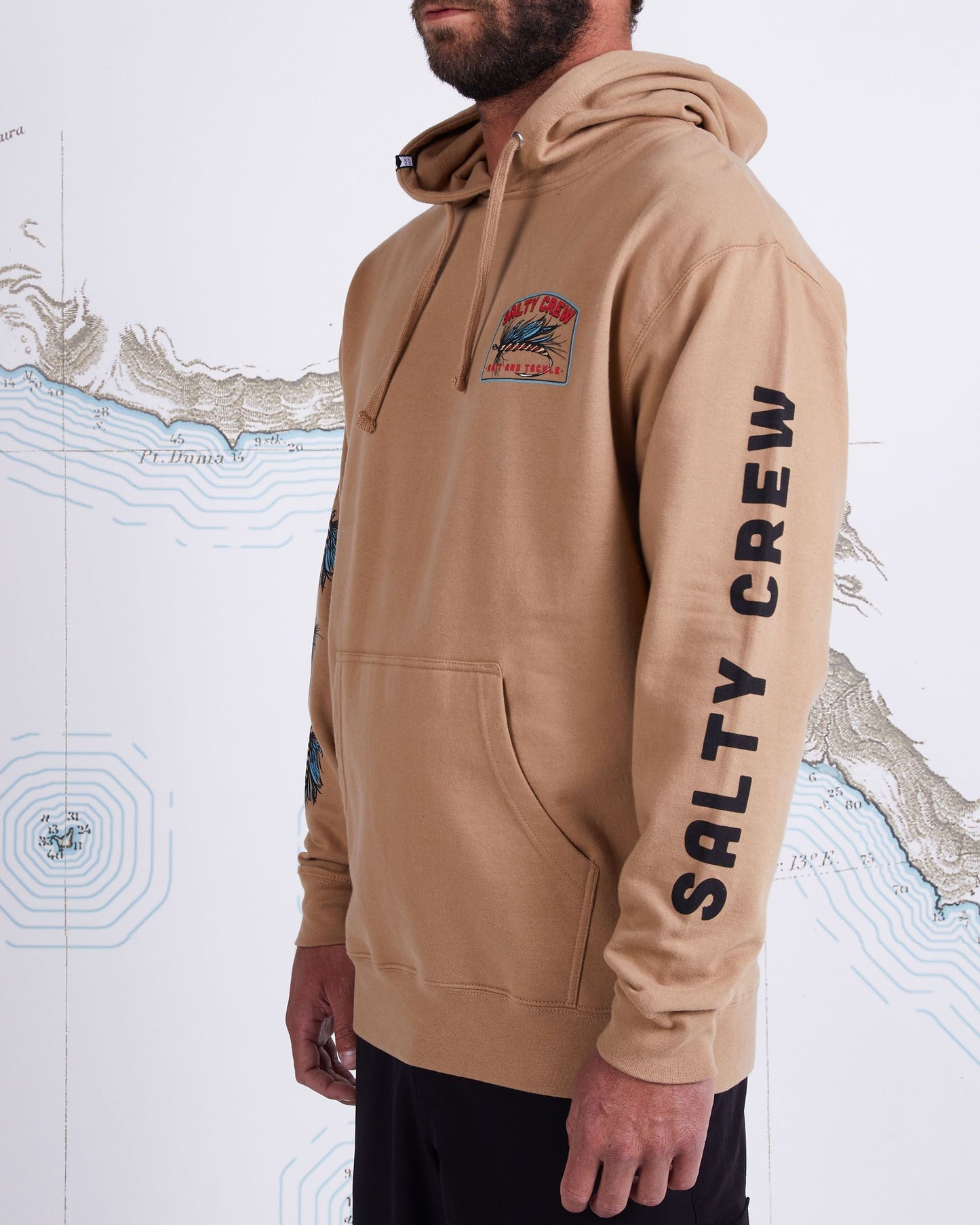 Salty Crew Fly Drop Sandstone Hood Fleece