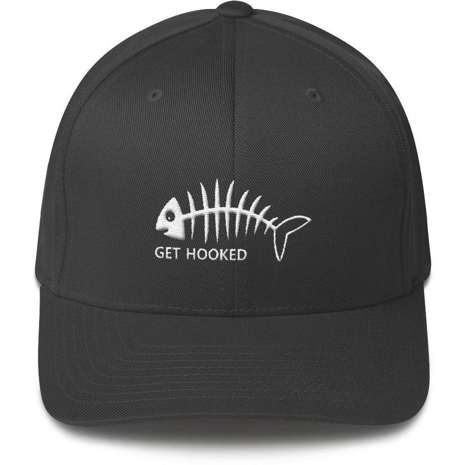 Get Hooked Fishing Flex Fit Hat - Structured Twill Cap - 88 Gear