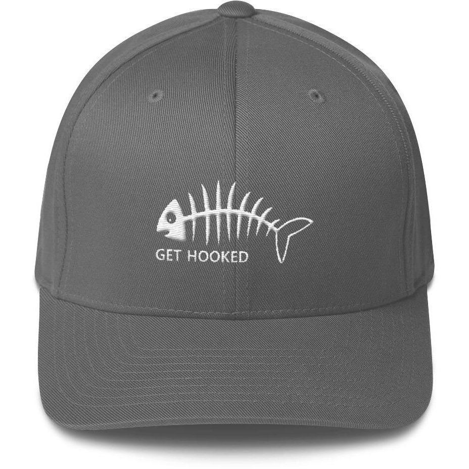 Get Hooked Fishing Flex Fit Hat - Structured Twill Cap - 88 Gear